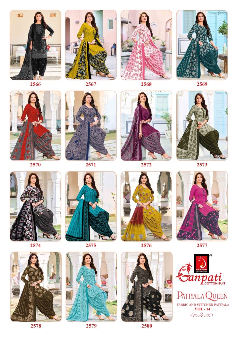 Patiyala Queen Vol 14 By Ganpati Cotton Printed Dress Material